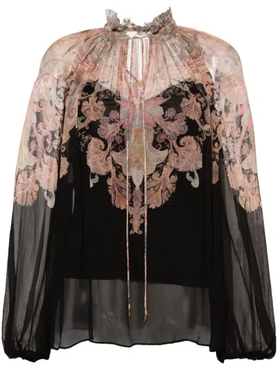 ZIMMERMANN ILLUSTRATION BILLOW BLOUSE