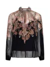 Zimmermann Dawning Placed Paisley Peasant Top In Blkp Black Paisley
