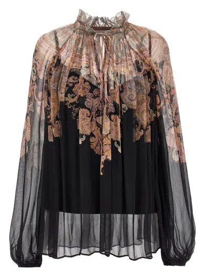 Zimmermann 'illustration Billow' Blouse In Multi