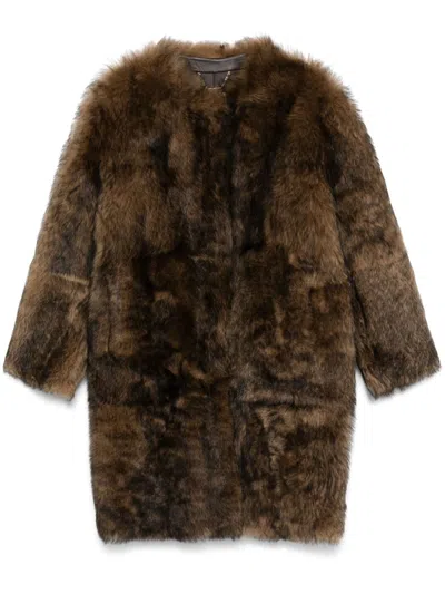 Zimmermann Illustration Coat In Brown