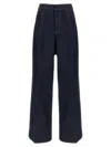 Zimmermann Illustration Pleated Wide Leg Jeans In Blue
