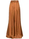 Zimmermann Illustration Double Tuck Trousers In Brown