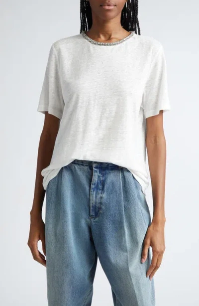 Zimmermann Illustration Embellished Tee In Ivory