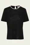 Zimmermann Illustration Embellished Tee In Black