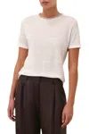 Zimmermann Illuminate Embellished Short Sleeves T-shirt In White