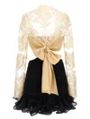 Zimmermann Illustration Flounce Lace-trimmed Minidress In Black