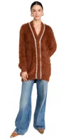 ZIMMERMANN ILLUSTRATION FLUFFY CARDIGAN SPICE