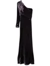 Zimmermann Illustration Asymmetric Satin One-shoulder Gown In Purple