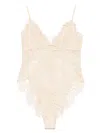 Zimmermann Illustration Velvet-trimmed Lace Bodysuit In White