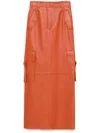 Zimmermann Illustration Midi Skirt In Orange