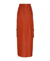 Zimmermann Illustration Midi Skirt In Orange