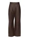 Zimmermann Illustration Leather Pants In Brown