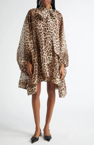 ZIMMERMANN ZIMMERMANN ILLUSTRATION LEOPARD PRINT LONG SLEEVE DRESS