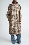 Zimmermann Illustration Leopard Print Twill Trench Coat In Chocolate Leopard