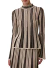 Zimmermann Illustration Mouline Metallic Stripe Top Black/gold In Multi