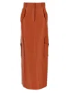Zimmermann Illustration Midi Skirt In Orange