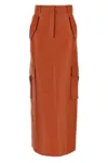 Zimmermann Illustration Midi Skirt In Orange