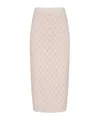Zimmermann Pointelle-knit Wool Midi Skirt In Nude