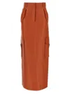 Zimmermann Illustration Midi Skirt In Orange
