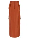 Zimmermann Illustration Midi Skirt In Orange