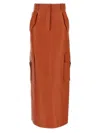 Zimmermann Illustration Midi Skirt In Orange