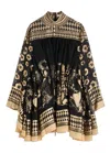 Zimmermann Illustration Otto Metallic Silk-blend Jacquard Mini Dress In Black