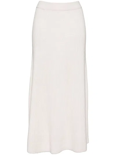 Zimmermann Illustration Paneled Rib Skirt In Neutrals