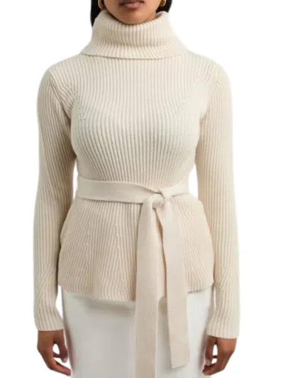 Zimmermann Illustration Peplum Sweater In Cream In Neutral