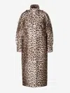 Zimmermann Womens Chocolate Leopard Leopard-print Patch-pocket Silk-wool Blend Coat In Multicolor