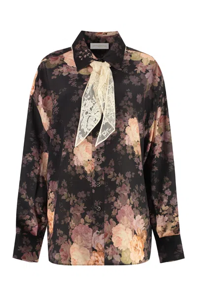 ZIMMERMANN ILLUSTRATION PRINTED SILK SHIRT