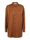 Zimmermann Silk Illustration Shirt In Brown