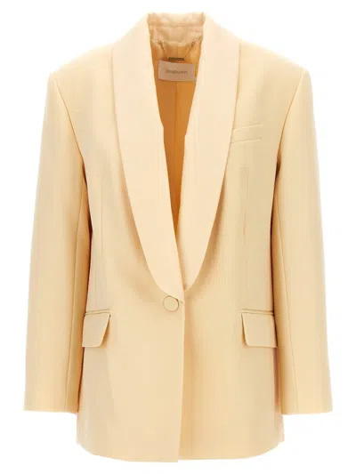 Zimmermann Wool-blend Shawl Collar Blazer In Neutral