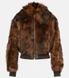 Zimmermann Illustration Shearling Fur Jacket In Brown