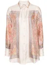 Zimmermann Silk Blouse Illustration Design In Neutrals