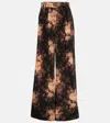 Zimmermann Silk Illustration Flared Trousers In Black