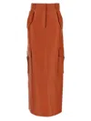Zimmermann Illustration Midi Skirt In Orange