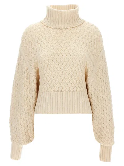 Zimmermann Illustration Textured Sweater In Cream
