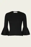 Zimmermann Story 1 Tiered Ruffle Top Black