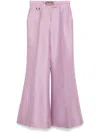 Zimmermann Tailored Wool And Silk Wide-leg Pants In Pink