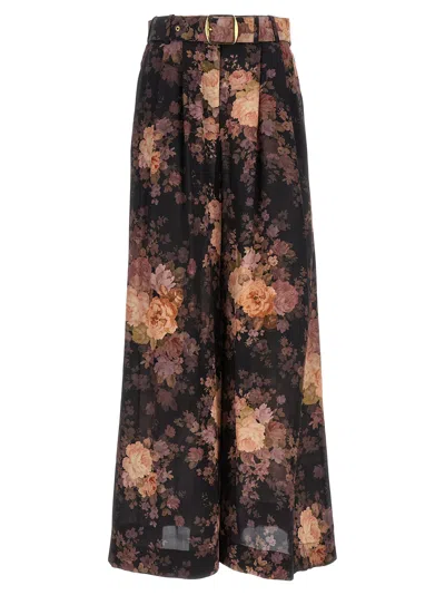 Zimmermann 'illustration Tuck' Pants In Multi