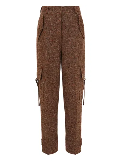 Zimmermann Illustration Tweed Trousers In Brown