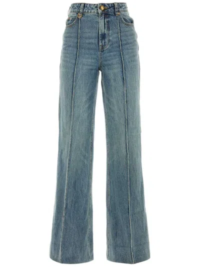Zimmermann Wide Leg Jeans Illustration Design Product In Blue