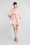 Zimmermann Beige Lucky Printed Mini Dress In White