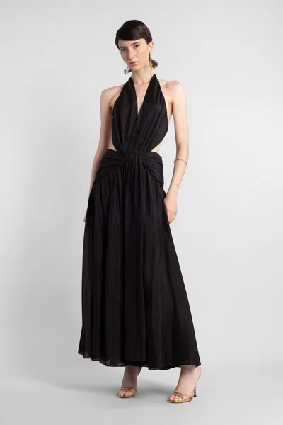 ZIMMERMANN LONG DRESS IN BLACK SILK