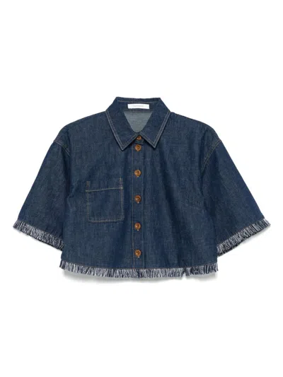 Zimmermann Indigo Blue Cotton Denim Shirt