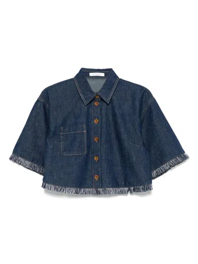 Zimmermann Indigo Blue Cotton Denim Shirt