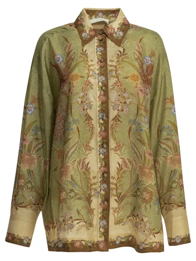 Zimmermann "indra" Casual Shirt In Green