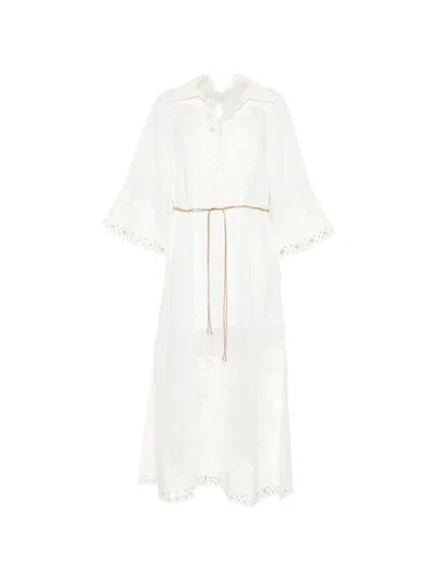 Zimmermann Indra Embroidered Maxi Dress In White