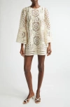 Zimmermann Indra Broderie Anglaise Cotton Mini Dress In Neutral