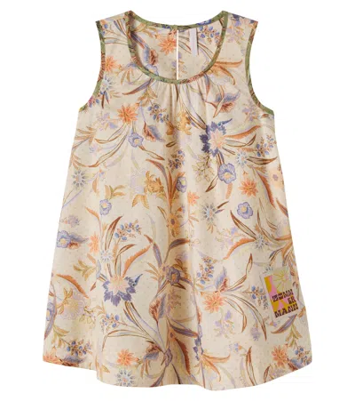 Zimmermann Indra Floral Cotton Dress In Sand